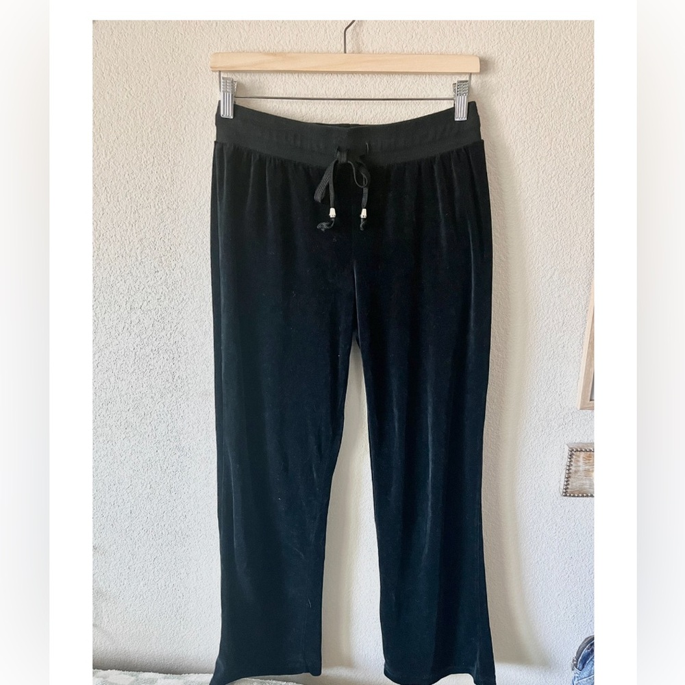 Winter’s Kiss Vintage Black Velour Track pants